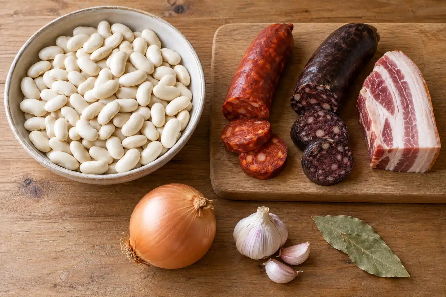 Ingredientes para fabada asturiana