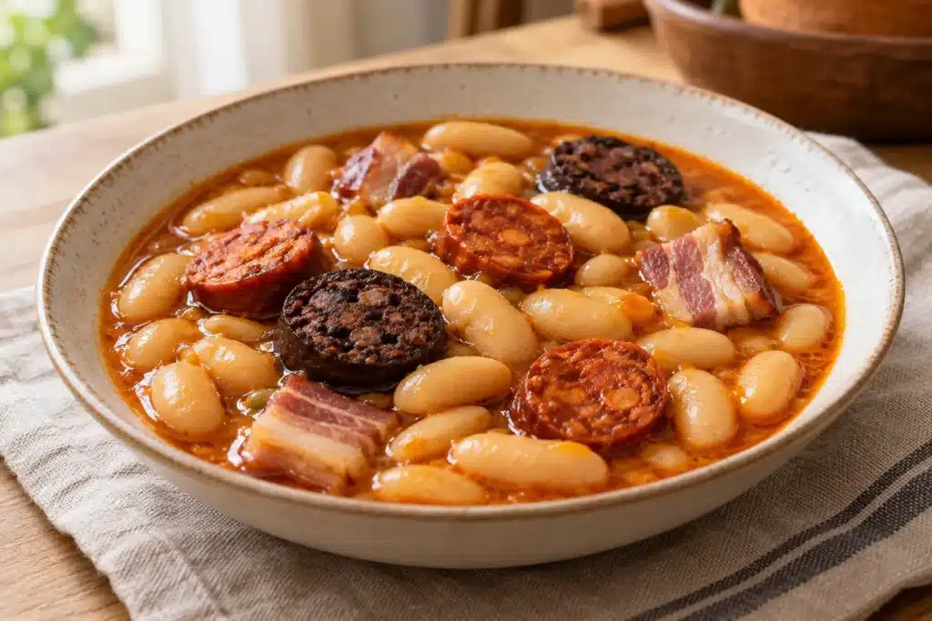 Fabada asturiana listo para servir