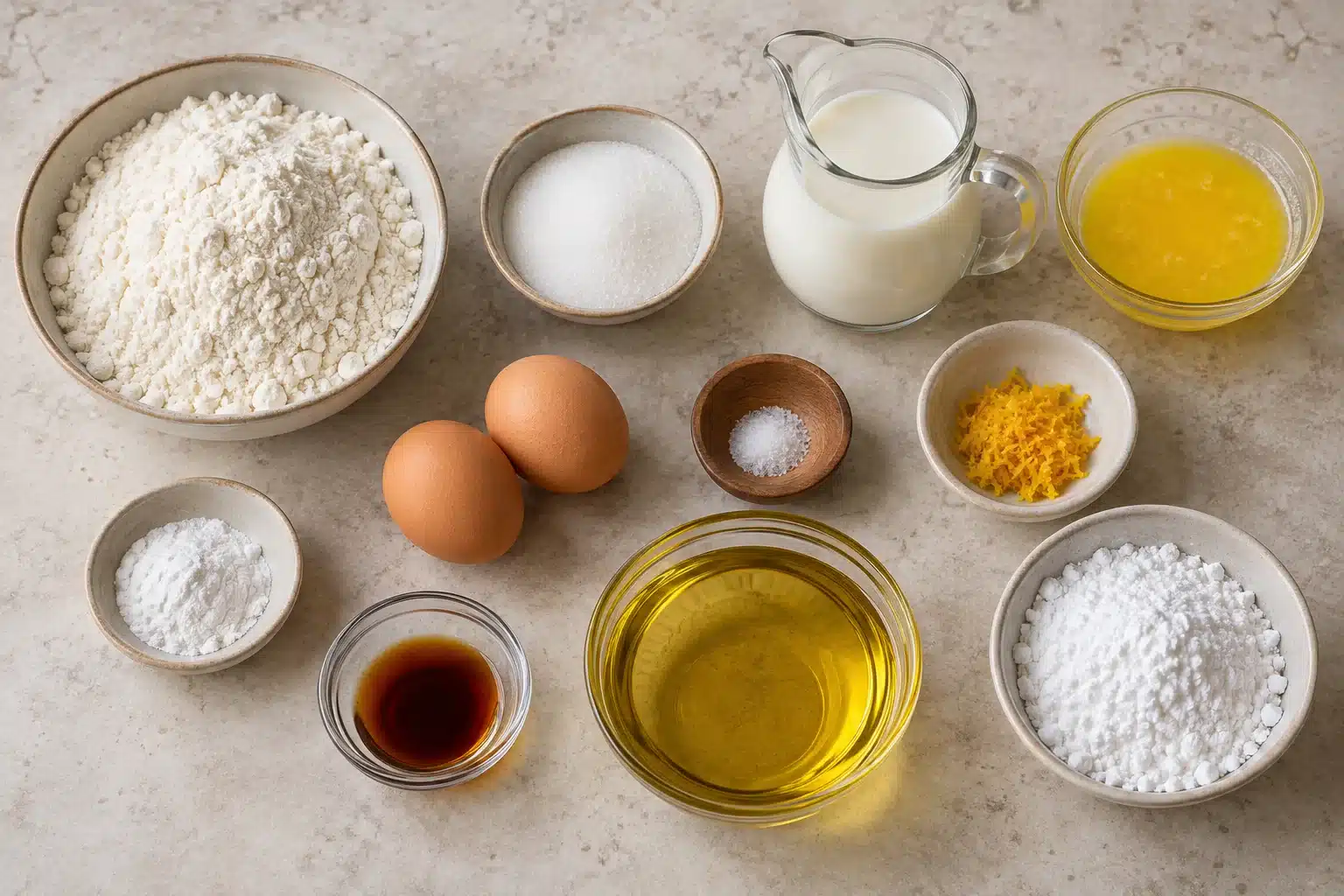 Ingredientes para Buñuelos de Carnaval