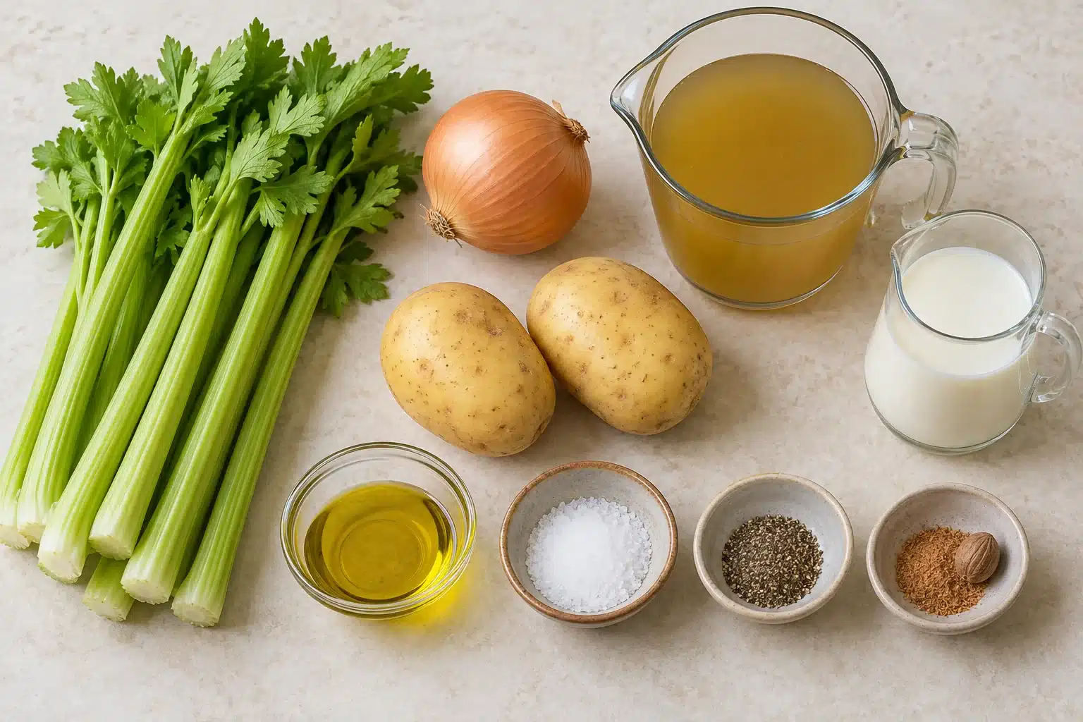 Ingredientes para Crema de Apio