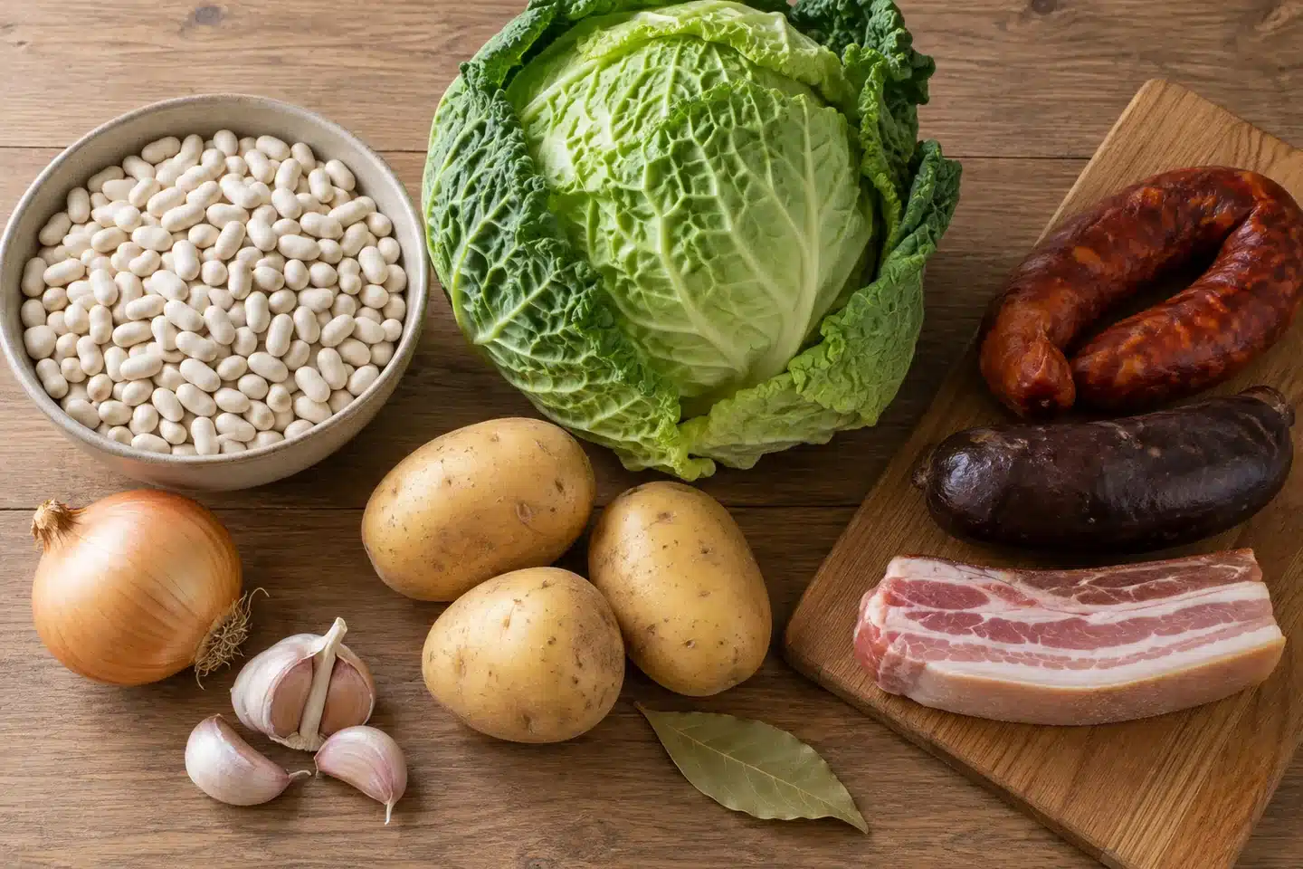 Ingredientes para pote asturiano