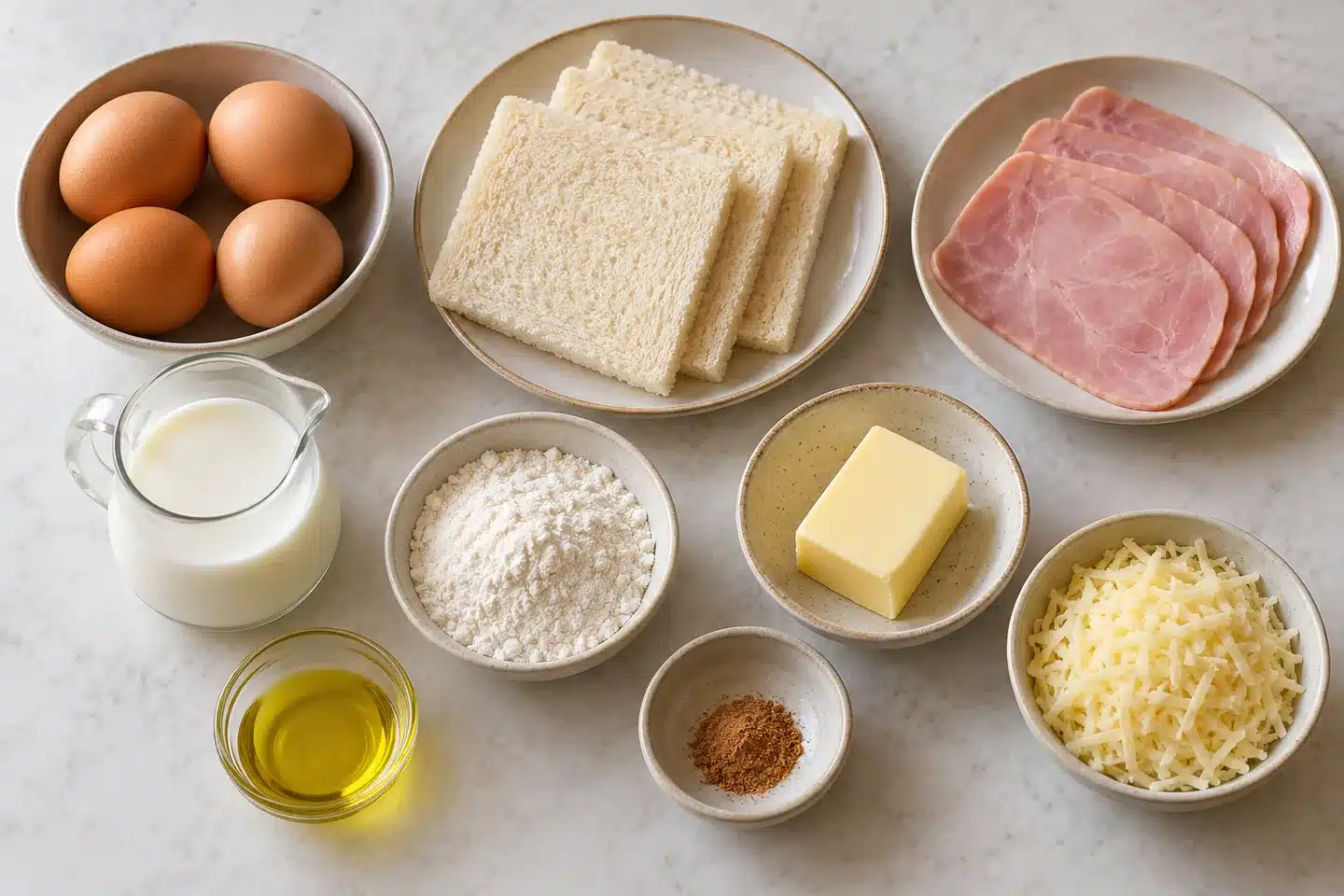 Ingredientes de huevos monte bello
