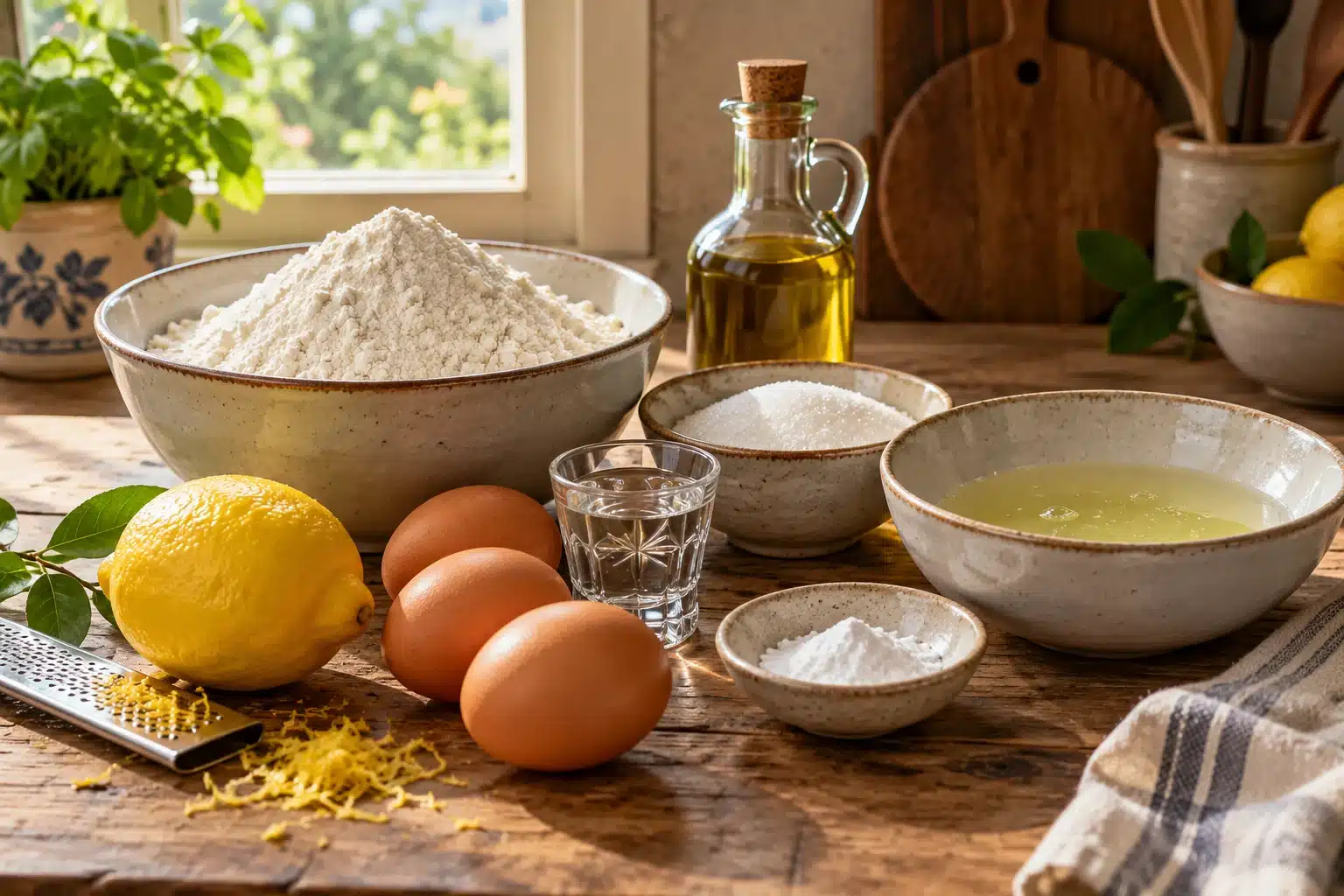 Ingredientes para rosquillas de Santa Clara