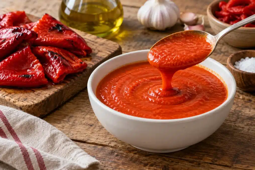 Salsa de piquillos triturada sin nata